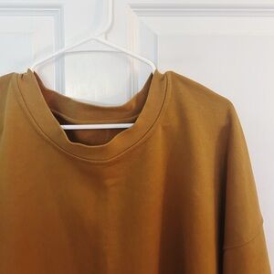 lululemon perfectly oversized crewneck in gold spice